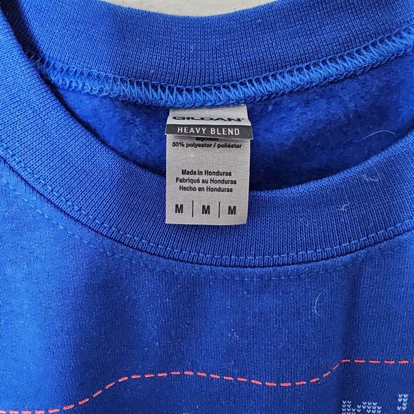 Royal Blue Please Don't Do Coke In The Bathroom Graphic Pullover Sweatshirt Med - Picture 3 of 5